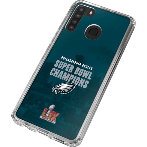 NFL Philadelphia Eagles Super Bowl LIX Champions Galaxy A21 Clear Case