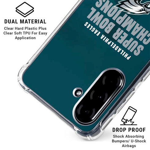 NFL Philadelphia Eagles Super Bowl LIX Champions Galaxy A36 5G Clear Case