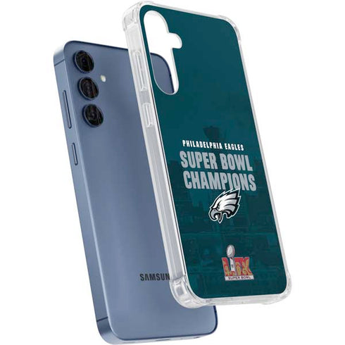 NFL Philadelphia Eagles Super Bowl LIX Champions Galaxy A55 5G Clear Case