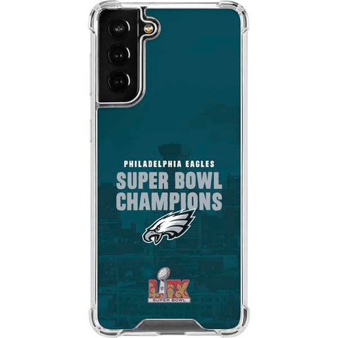 NFL Philadelphia Eagles Super Bowl LIX Champions Galaxy S21 FE Clear Case