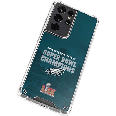 NFL Philadelphia Eagles Super Bowl LIX Champions Galaxy S21 Ultra 5G Clear Case