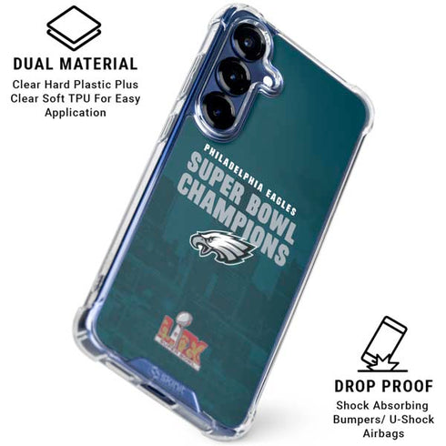 NFL Philadelphia Eagles Super Bowl LIX Champions Galaxy S25 FE Clear Case
