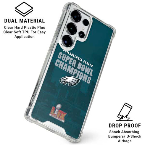 NFL Philadelphia Eagles Super Bowl LIX Champions Galaxy S25 Ultra Clear Case