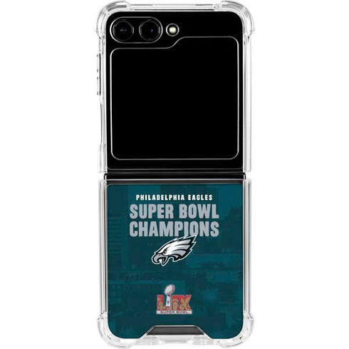 NFL Philadelphia Eagles Super Bowl LIX Champions Galaxy Z Flip6 Clear Case