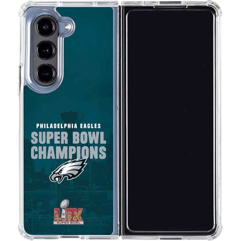 NFL Philadelphia Eagles Super Bowl LIX Champions Galaxy Z Fold5 5G Clear Case