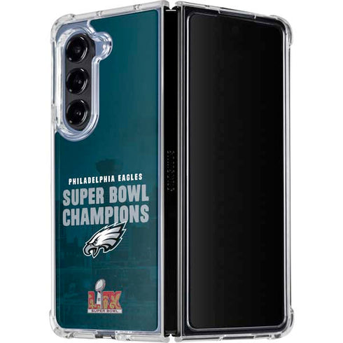 NFL Philadelphia Eagles Super Bowl LIX Champions Galaxy Z Fold5 5G Clear Case