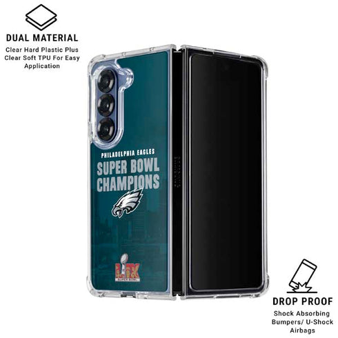 NFL Philadelphia Eagles Super Bowl LIX Champions Galaxy Z Fold7 Clear Case
