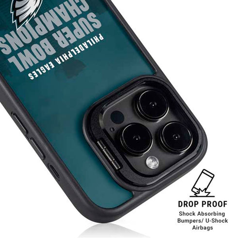 NFL Philadelphia Eagles Super Bowl LIX Champions iPhone 14 Pro Kickstand Case