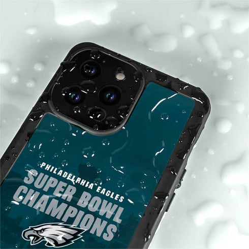 NFL Philadelphia Eagles Super Bowl LIX Champions iPhone 14 Pro Waterproof Case