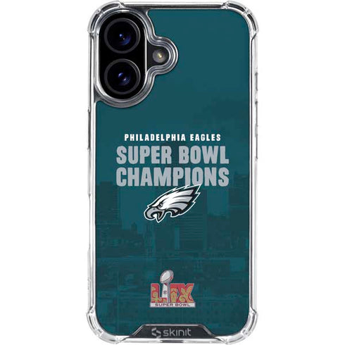 NFL Philadelphia Eagles Super Bowl LIX Champions iPhone 16 Clear Case