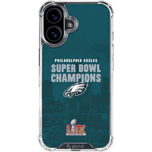 NFL Philadelphia Eagles Super Bowl LIX Champions iPhone 16 Plus Clear Case
