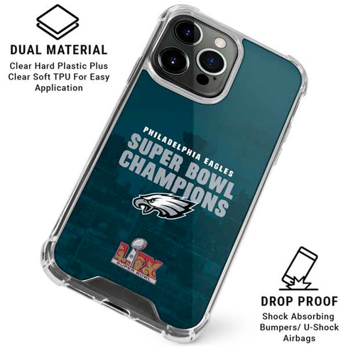 NFL Philadelphia Eagles Super Bowl LIX Champions iPhone 16 Pro Clear Case