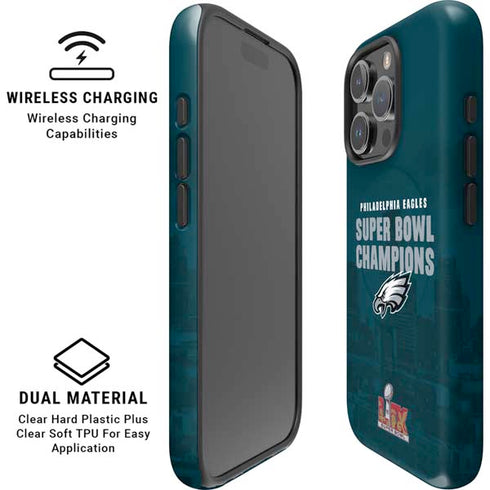 NFL Philadelphia Eagles Super Bowl LIX Champions iPhone 16 Pro Magsafe Impact Case
