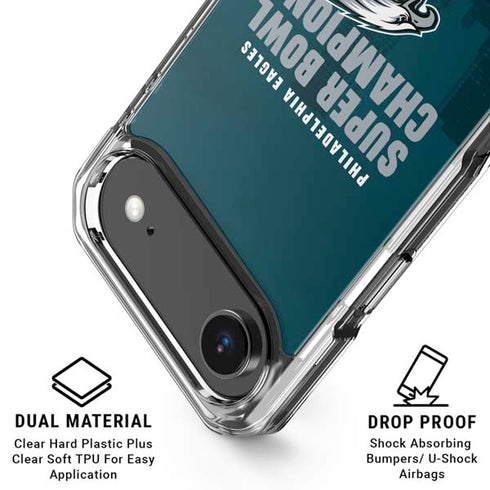 NFL Philadelphia Eagles Super Bowl LIX Champions iPhone 17 Air Clear Case