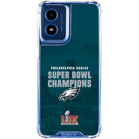 NFL Philadelphia Eagles Super Bowl LIX Champions Moto G Play 4G (2024) Clear Case