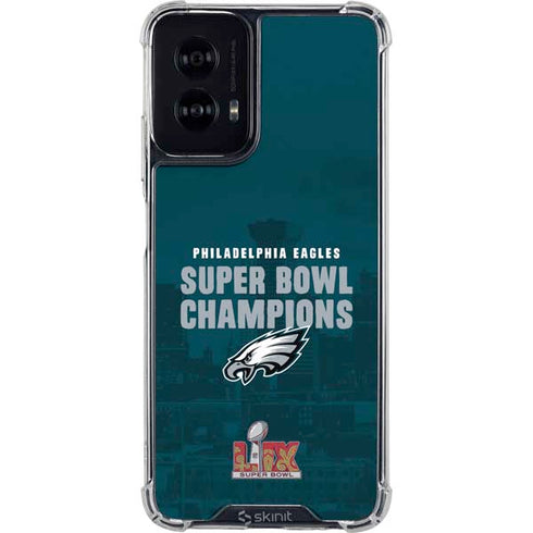 NFL Philadelphia Eagles Super Bowl LIX Champions Moto G Power 5G (2024) Clear Case