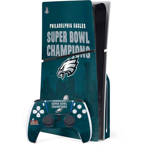 NFL Philadelphia Eagles Super Bowl LIX Champions PS5 Slim Disk Bundle Skin