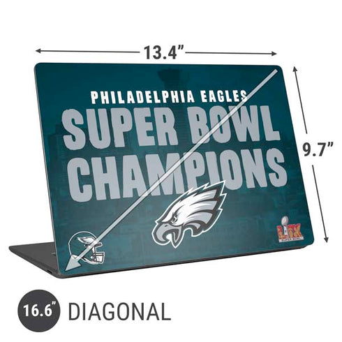 NFL Philadelphia Eagles Super Bowl LIX Champions Universal Laptop 16.6in (13.4 x 9.7in) Skin