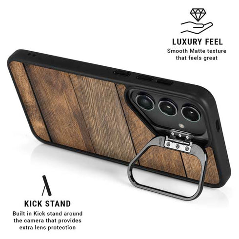 Early American Wood Planks Galaxy S25 Kickstand Case