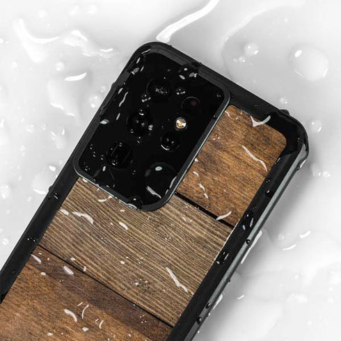 Early American Wood Planks Galaxy S24 Ultra Waterproof Case