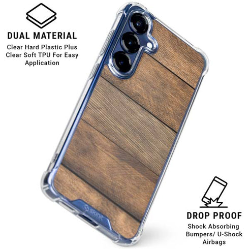 Early American Wood Planks Galaxy S25 Clear Case