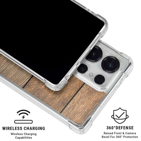 Early American Wood Planks Galaxy S26 Ultra Clear Case