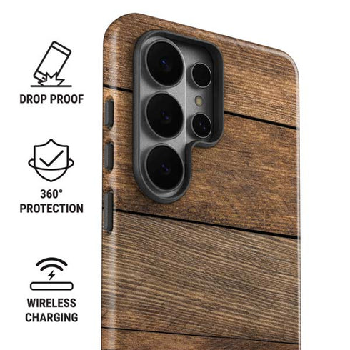 Early American Wood Planks Galaxy S26 Ultra Impact Case