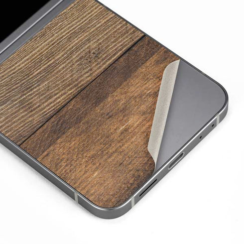 Early American Wood Planks Galaxy Z Flip6 Skin