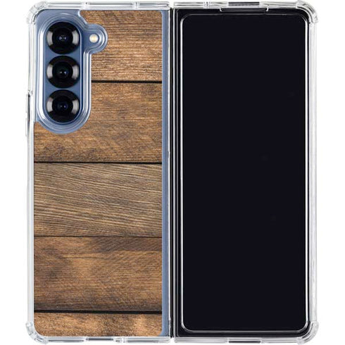 Early American Wood Planks Galaxy Z Fold6 Clear Case