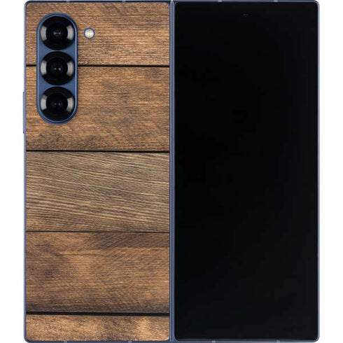 Early American Wood Planks Galaxy Z Fold6 Skin