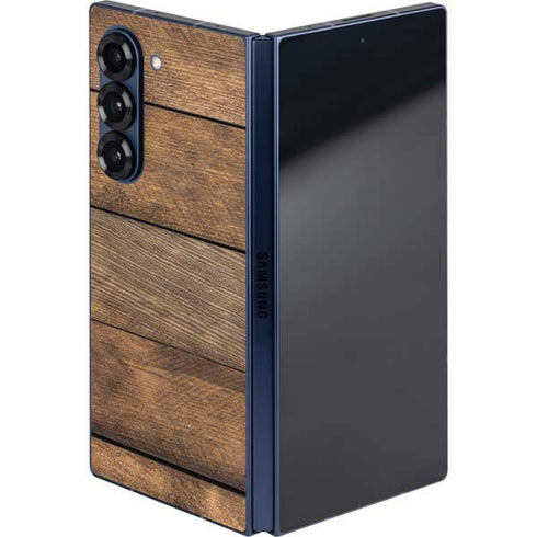 Early American Wood Planks Galaxy Z Fold6 Skin