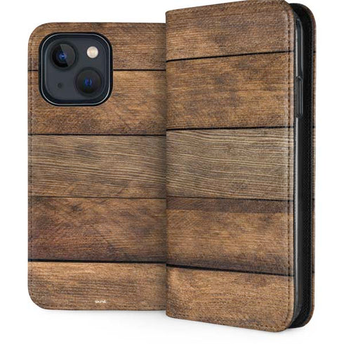 Early American Wood Planks iPhone 13 Folio Case