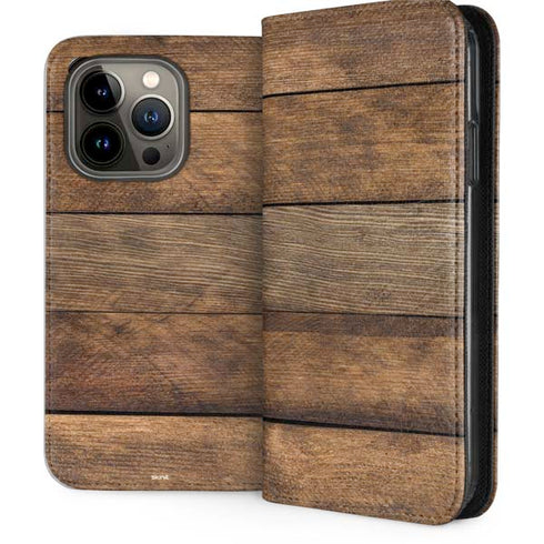 Early American Wood Planks iPhone 13 Pro Folio Case