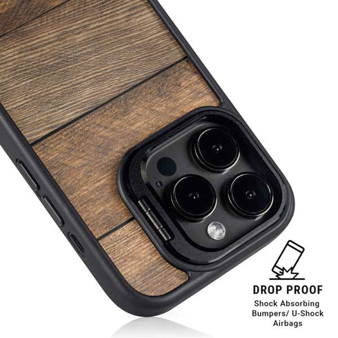 Early American Wood Planks iPhone 14 Pro Kickstand Case