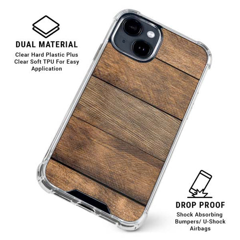 Early American Wood Planks iPhone 15 Clear Case