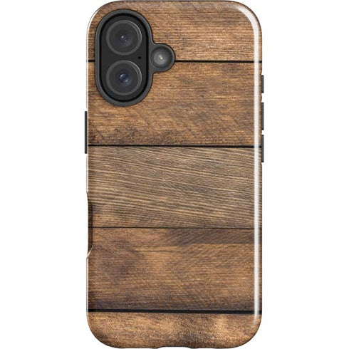 Early American Wood Planks iPhone 16 Plus Impact Case