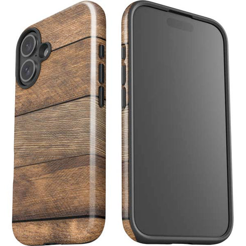 Early American Wood Planks iPhone 16 Plus Impact Case