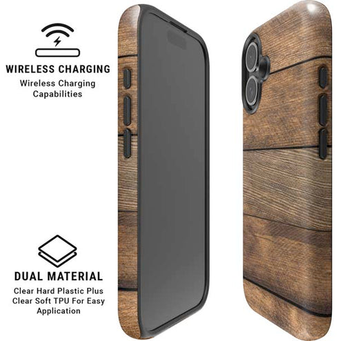 Early American Wood Planks iPhone 16 Plus Magsafe Impact Case