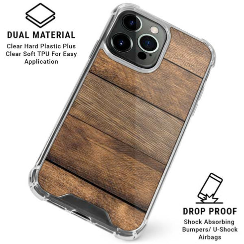 Early American Wood Planks iPhone 16 Pro Clear Case