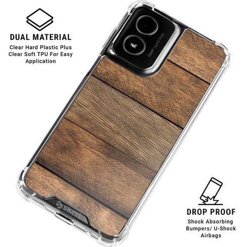 Early American Wood Planks Moto G Power 5G (2024) Clear Case
