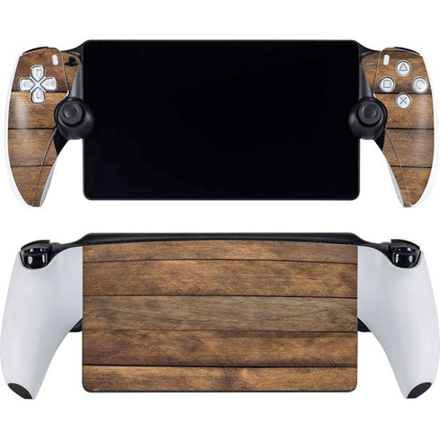 Early American Wood Planks PlayStation Portal Remote Player Skin