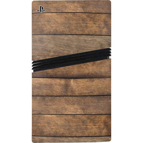 Early American Wood Planks PS5 Pro Disk Console Skin