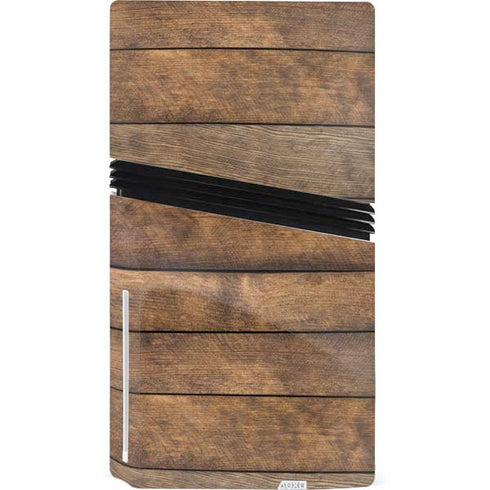 Early American Wood Planks PS5 Pro Disk Console Skin
