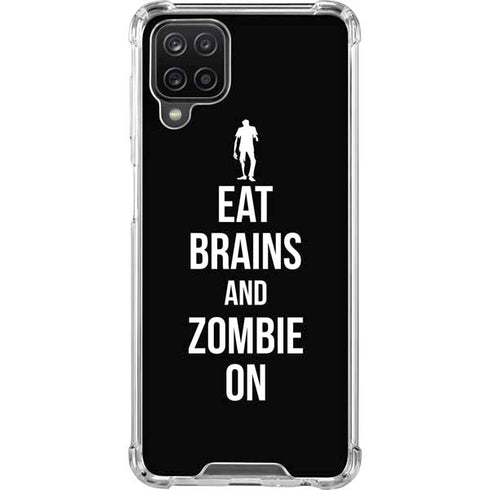 Eat Brains and Zombie On Black Galaxy Cases