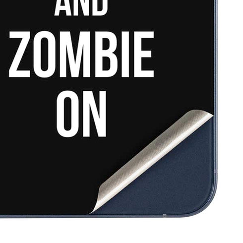 Eat Brains and Zombie On Black Galaxy A35 5G Skin