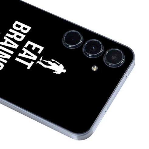 Eat Brains and Zombie On Black Galaxy A36 5G Skin