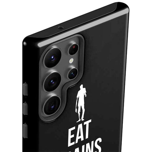 Eat Brains and Zombie On Black Galaxy S23 Ultra Pro Case