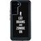Eat Brains and Zombie On Black Galaxy S24 Plus Waterproof Case