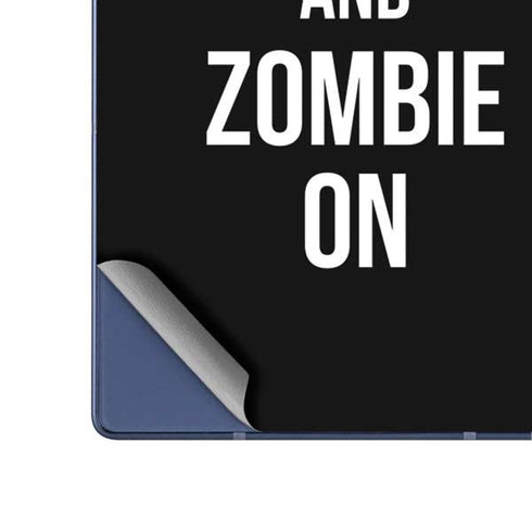Eat Brains and Zombie On Black Galaxy Z Fold6 Skin