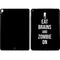 Eat Brains and Zombie On Black iPad Skins